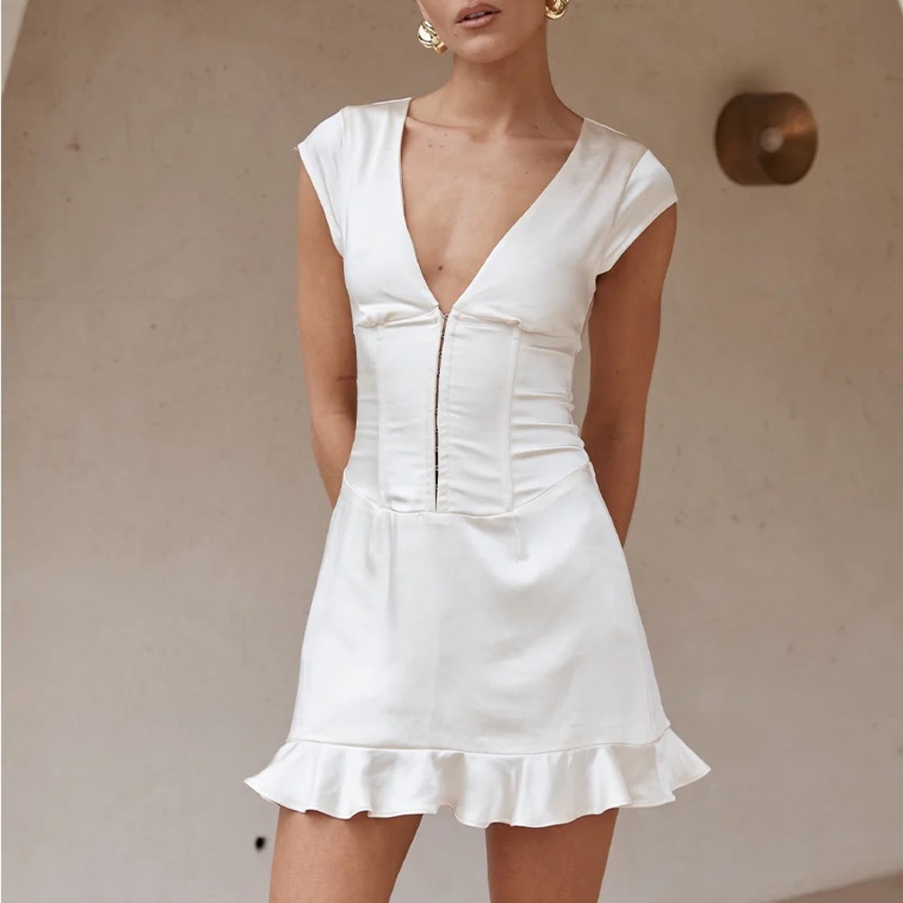 Runaway the Label Satin Mini Dress